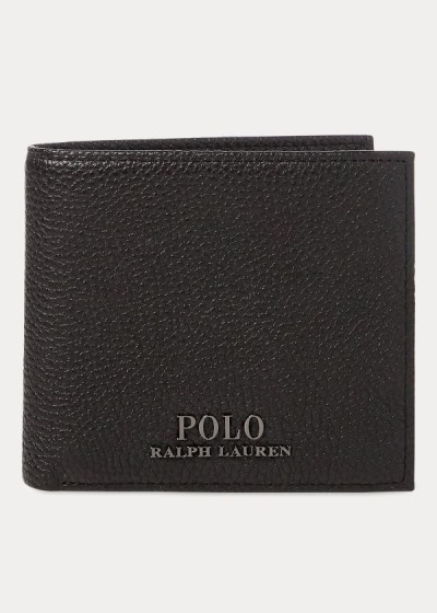 Men's Polo Ralph Lauren Pebbled Leather Wallet | 820145NFQ